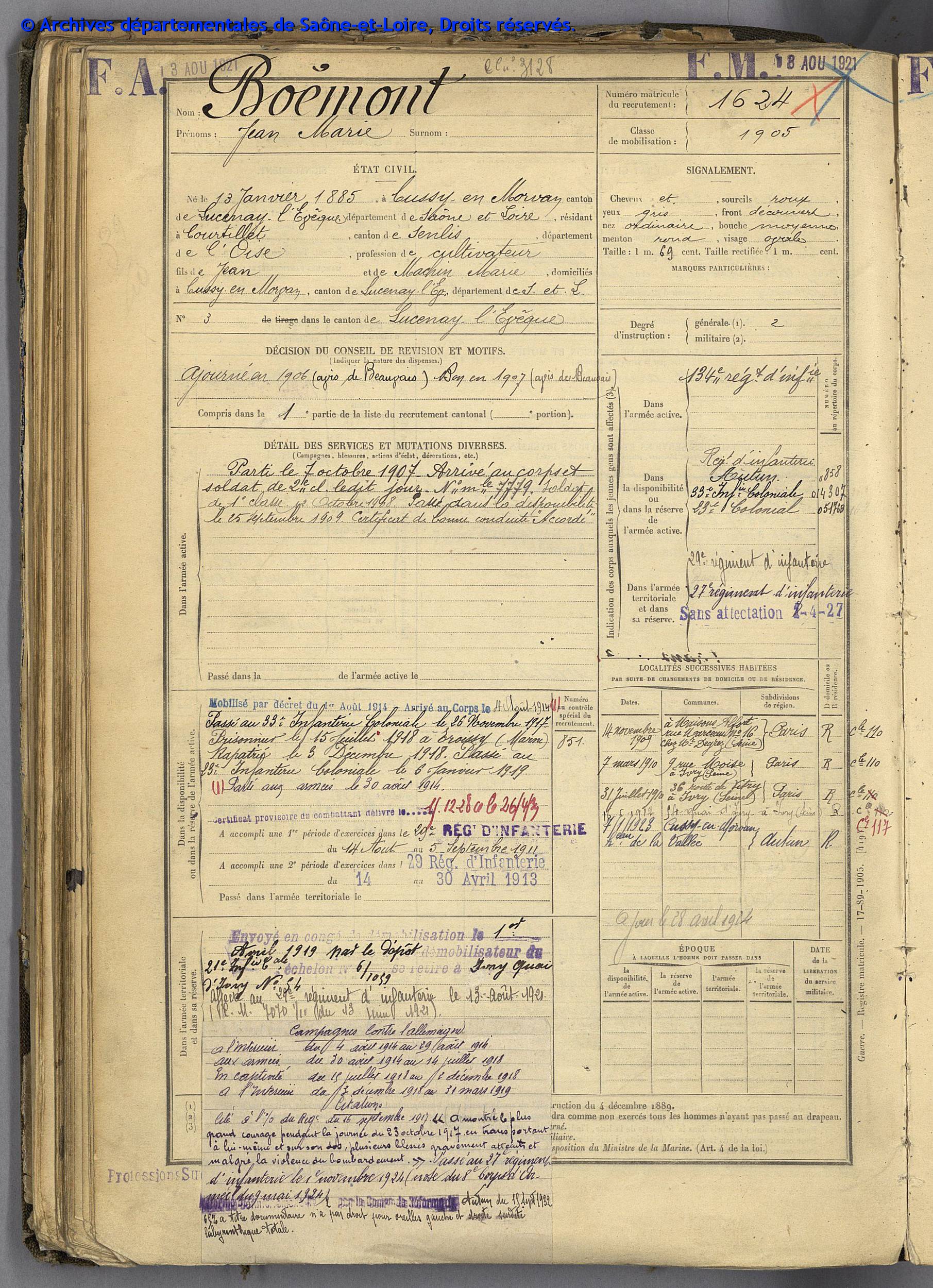 Registre Matricule Militaire Boemont Jean Marie 1.jpg